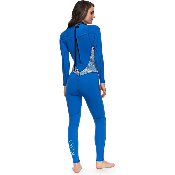 Roxy Womens Syncro Series 3/2mm Flatlock Back Zip Wetsuit SEA BLUE ERJW103023